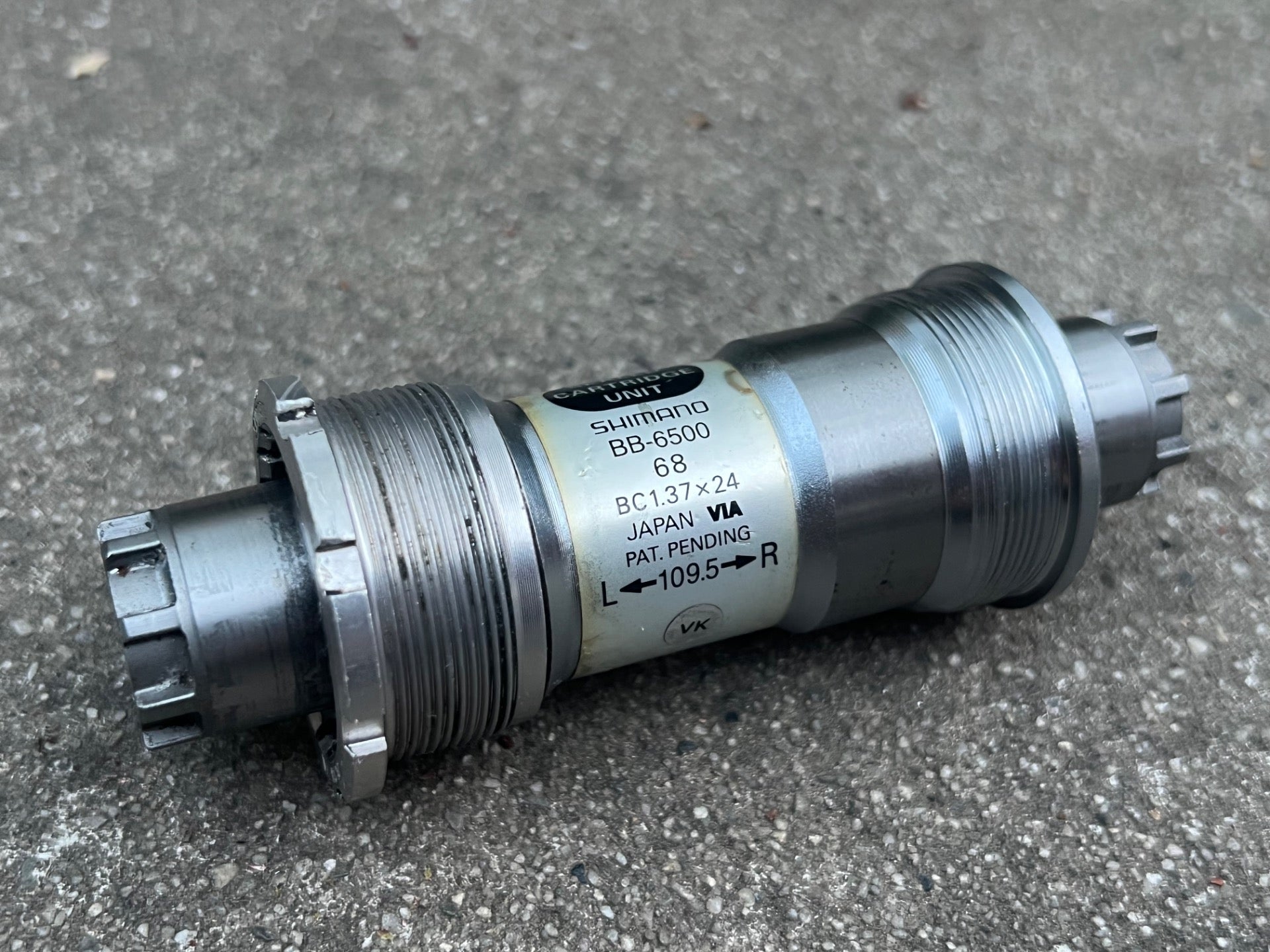 SMOOTH Shimano Ultegra BB-6500 109.5x68mm 1.37x24 English Bottom Bracket Oct V1 - Image 2