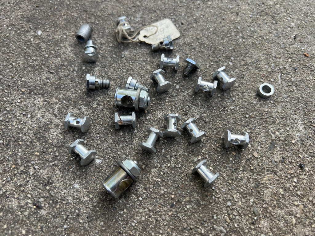 Mafac Brake Parts Lot New Vintage Retro Straddle Cable Clamp Bolt Nut Chrome   - Image 2