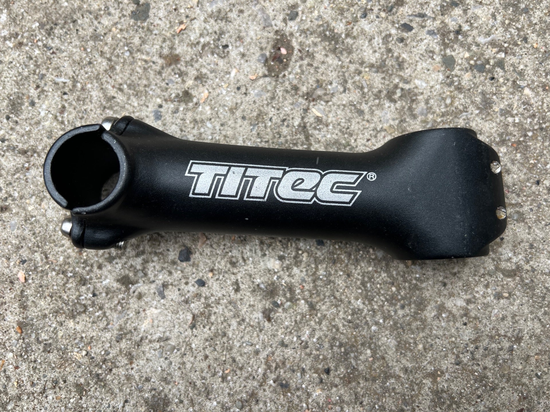 Titec 25.4x135mm 1 1/8” Threadless Stem Vintage Retro MTB Mountain Bike Black - Image 2
