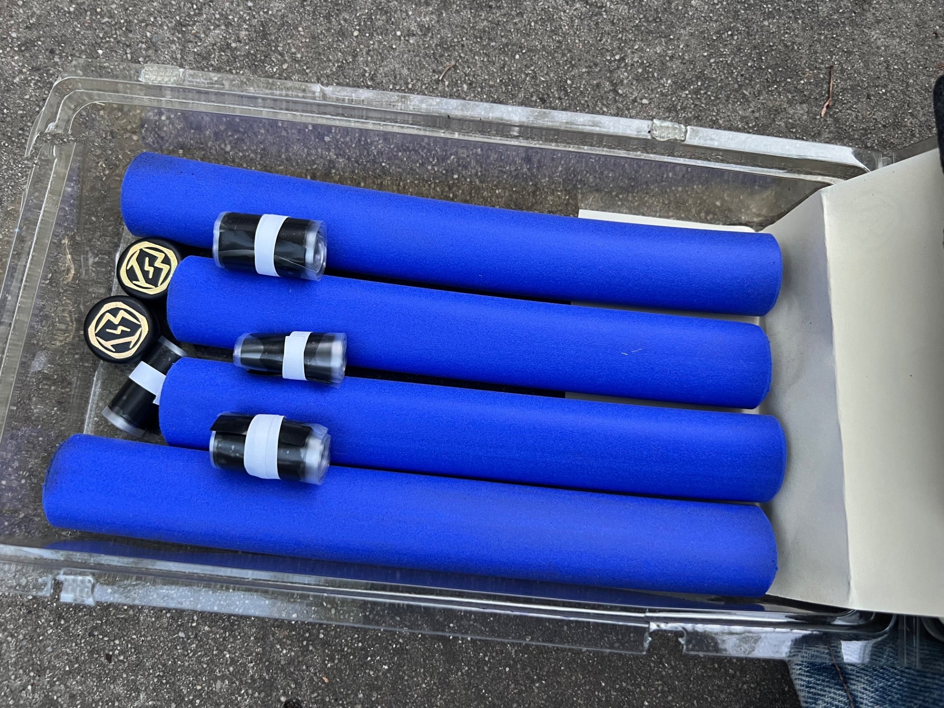 NOS NEW ESI Unwrapped Road Blue Slip On Grips Road Bike Vintage Gravel CX  - Image 2