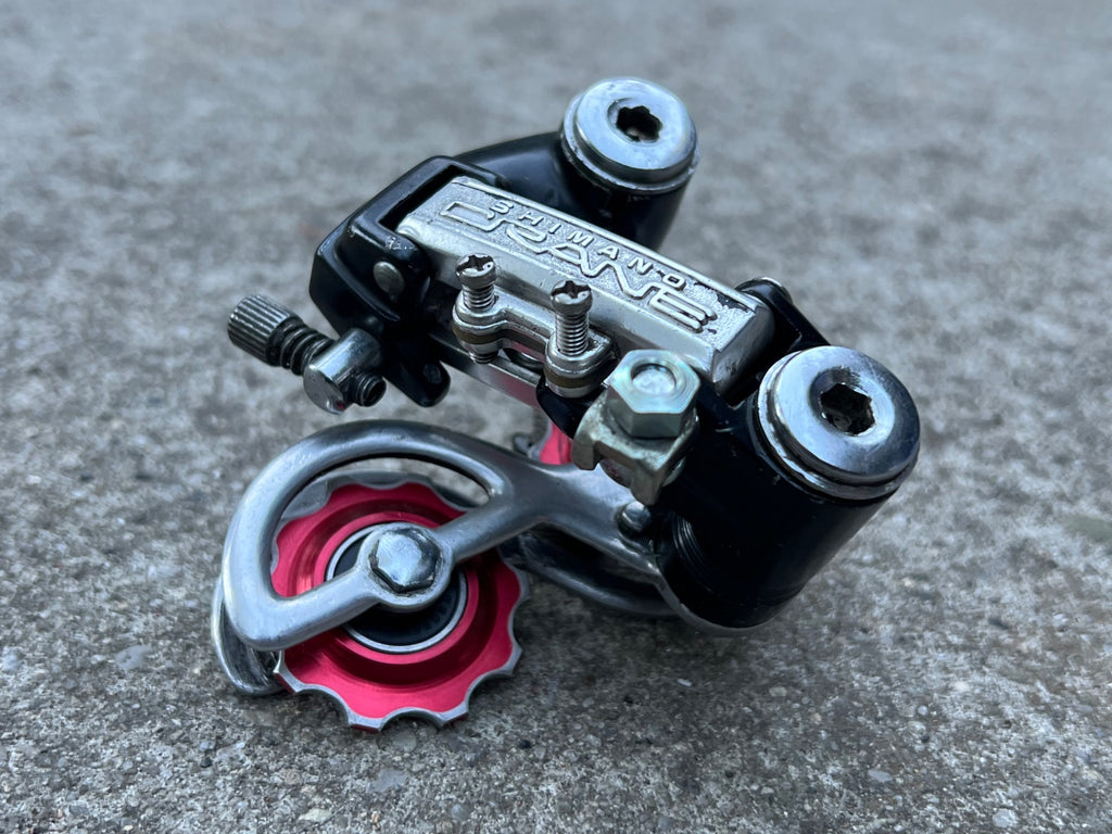 Used Shimano Crane Rear Derailleur Short Cage 5 Speed Black Vintage Road Bullseye-Bicycle Bin