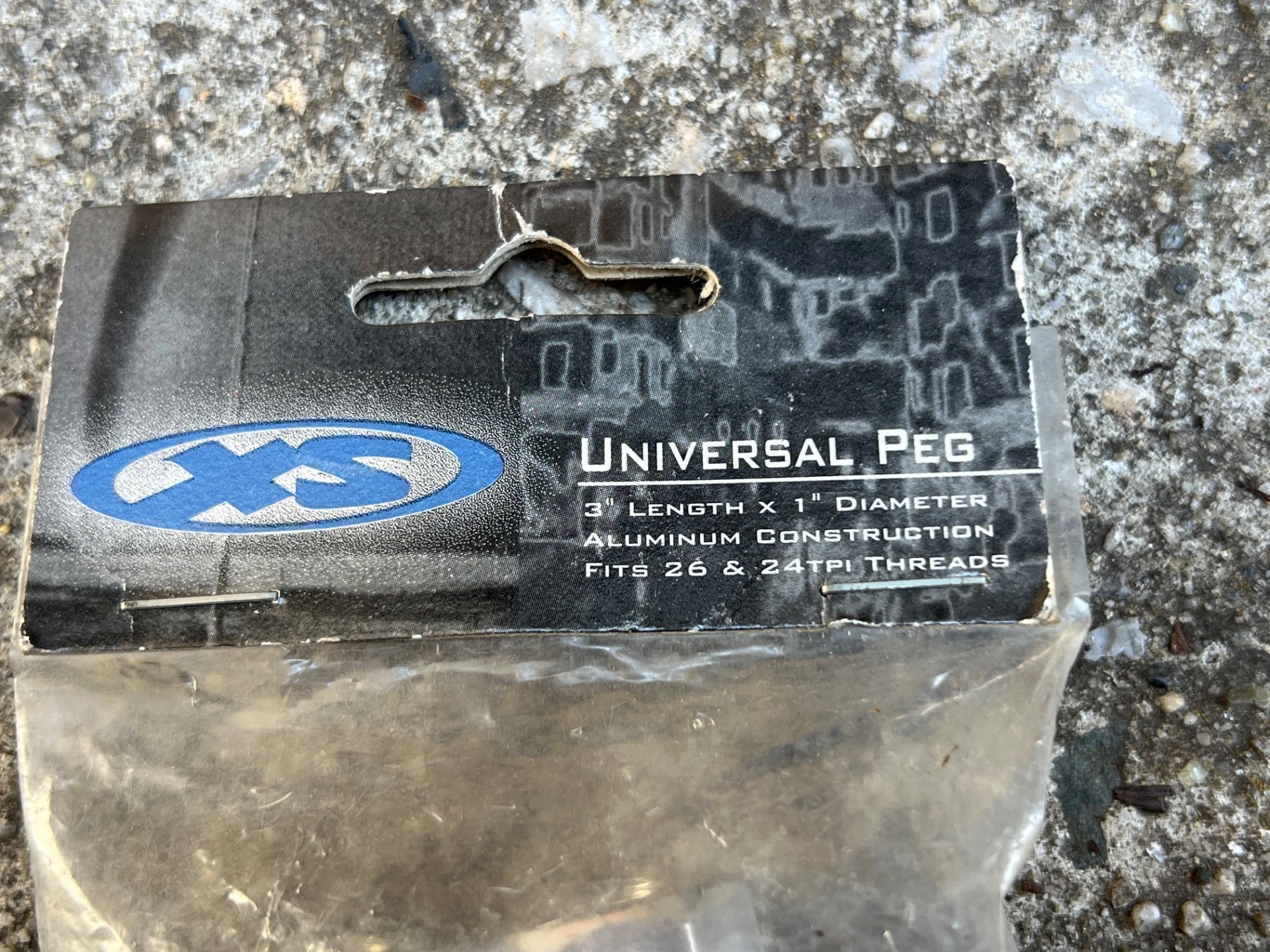 NOS XS Schwinn 3in Universal Aluminum Silver Anodized Pegs 10mm 26TPI OR 24TPI - Image 2
