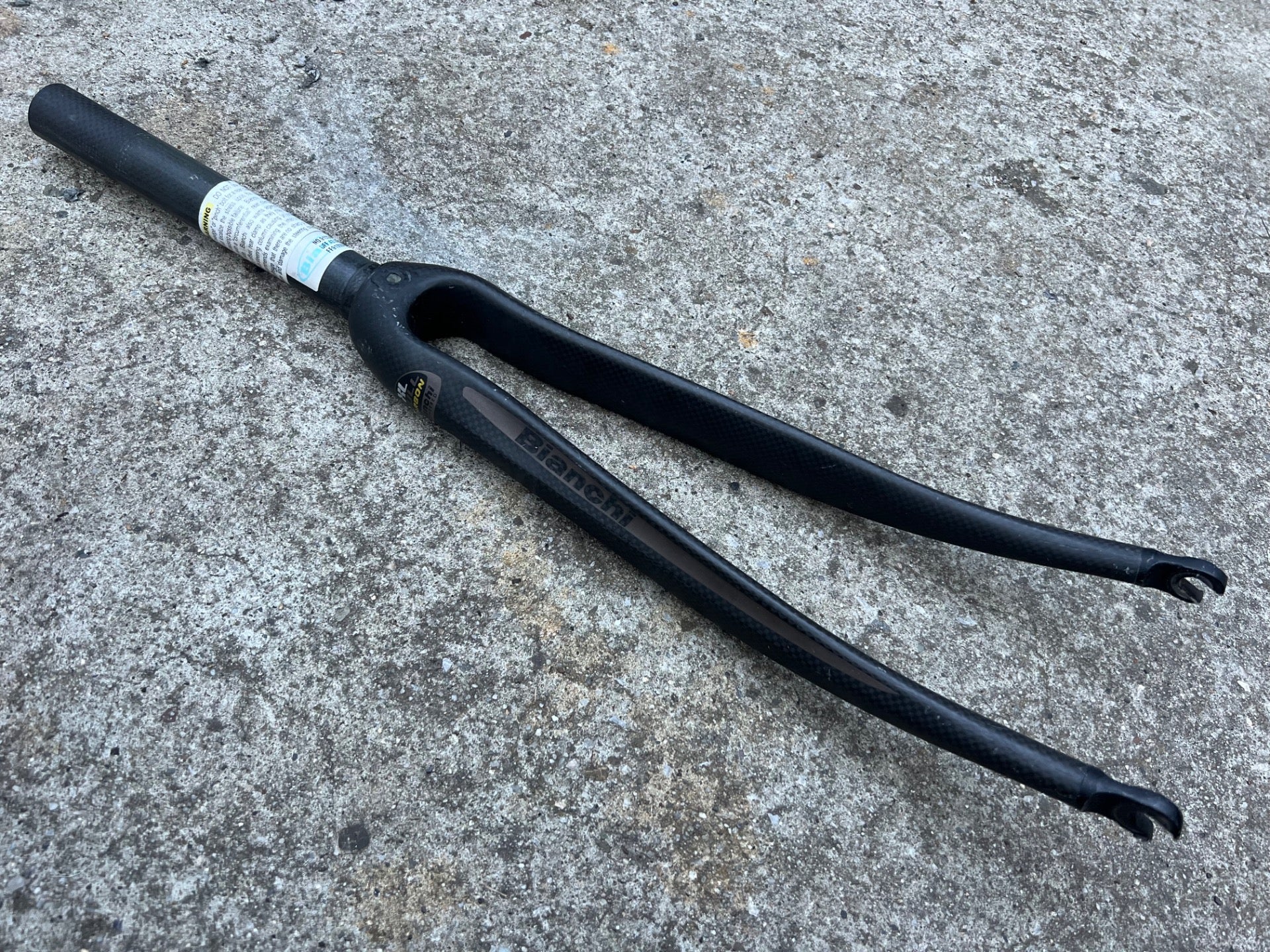 Bianchi XL Full Carbon Fork 700c 1 1/8” Threadless 7.5in Road Bike Black Racing - Image 2