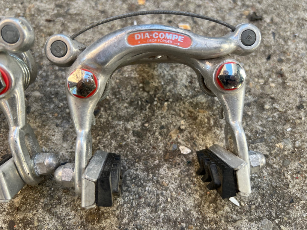Dia Compe Centerpull Caliper Brakes Vintage Road Touring Bike Silver Gray Retro  - Image 2
