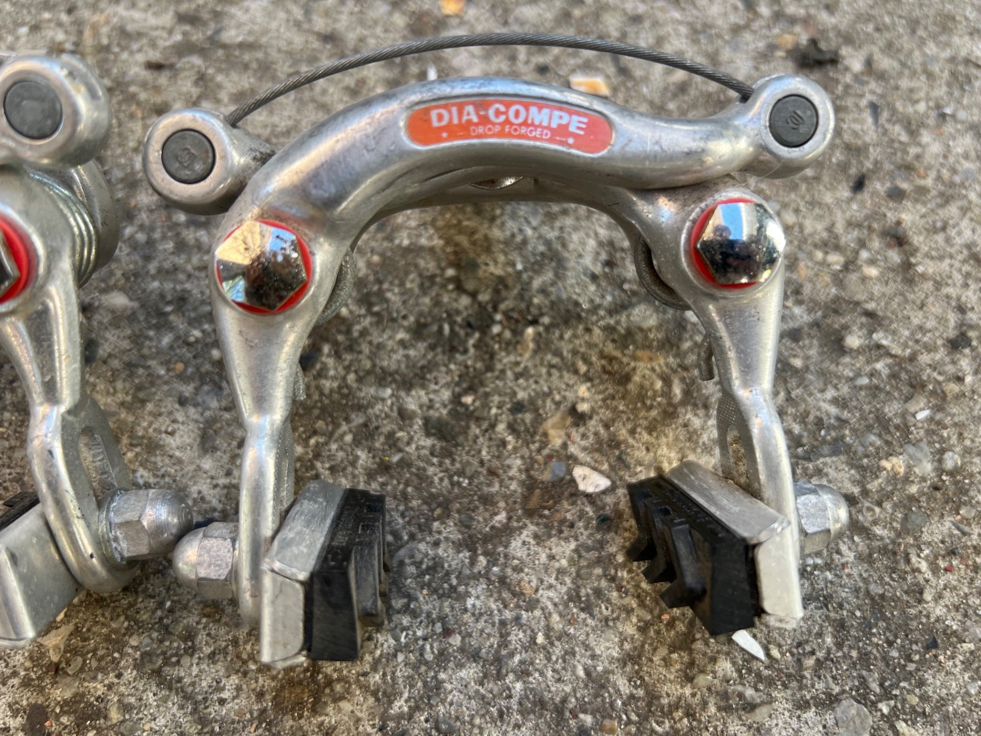 Dia Compe Centerpull Caliper Brakes Vintage Road Touring Bike Silver Gray Retro  - Image 2