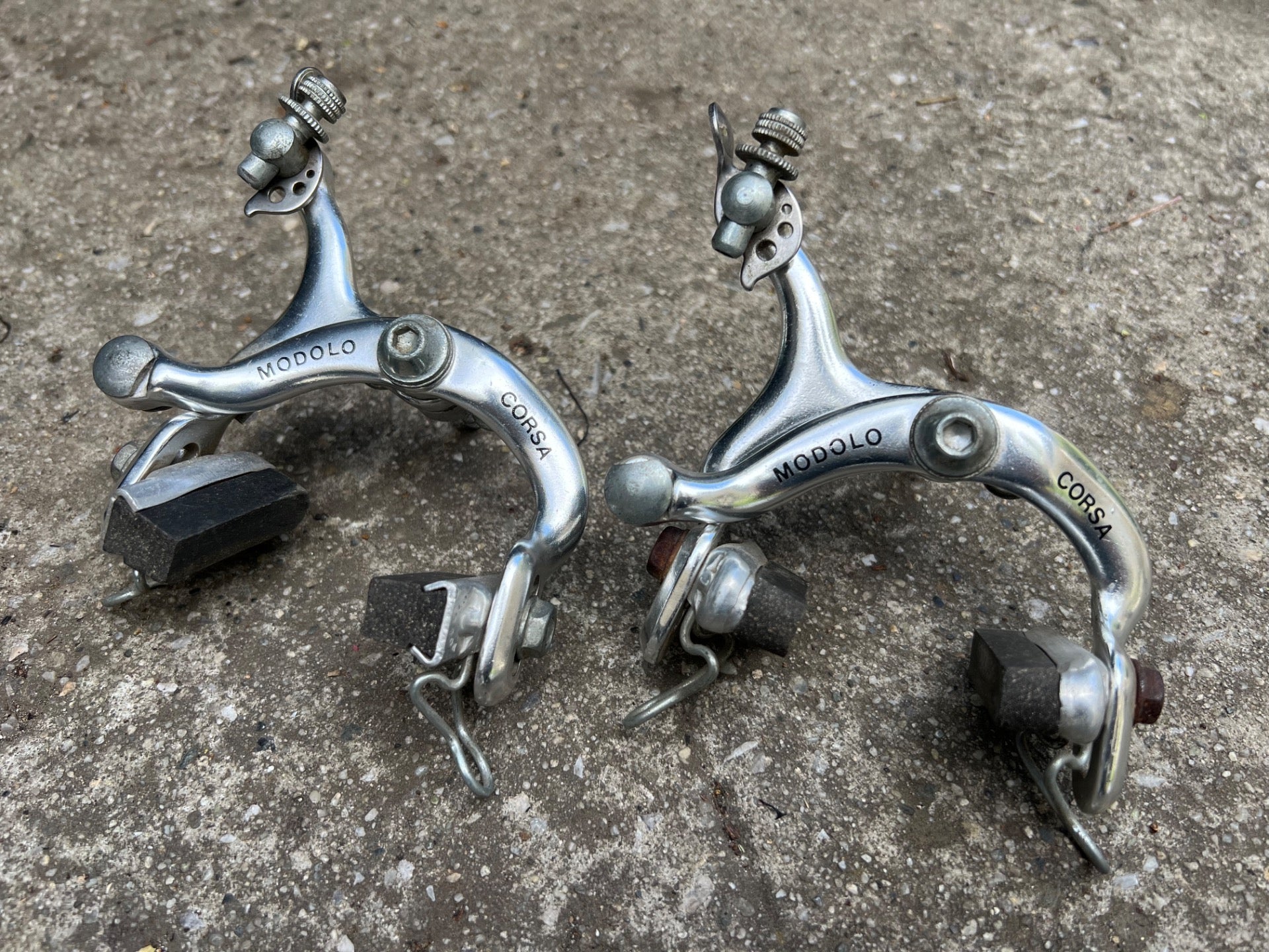 Modolo Corsa Brake Set Brakes Front & Rear Silver Vintage Road Bike Retro - Image 2