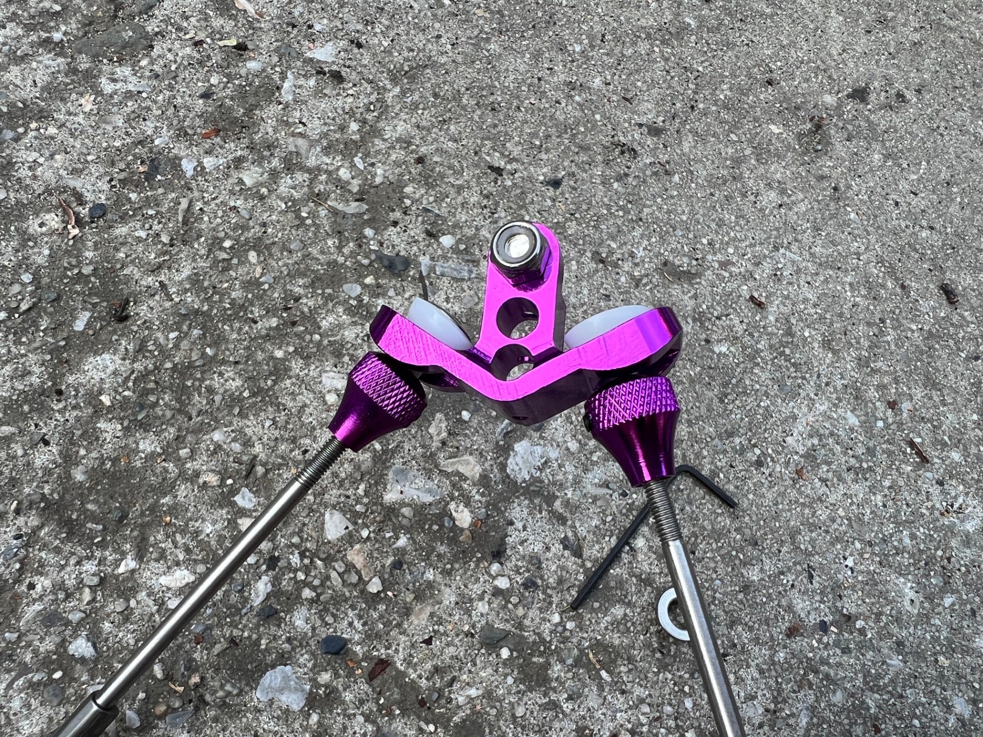 NOS Odyssey Straddle Rod Purple Anodized Cantilever Canti Brake Hanger Vintage  - Image 2