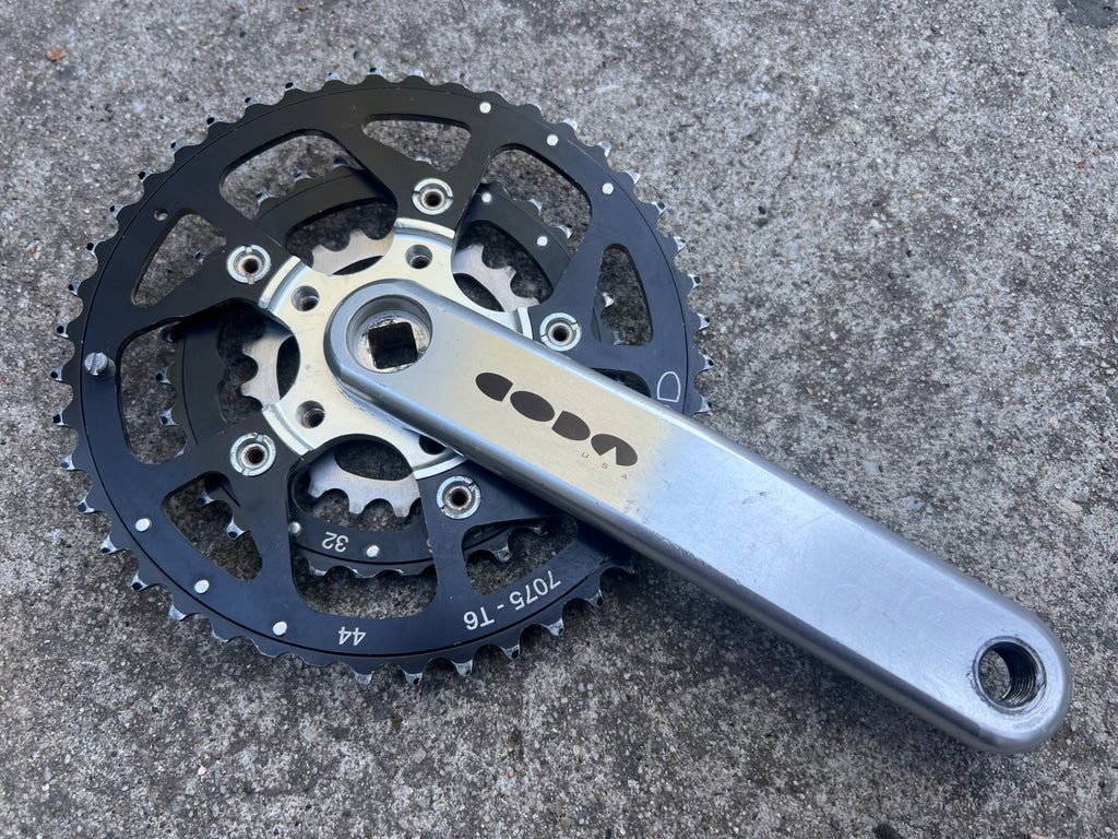 Cannondale CODA Crankset 175mm 44/32/22 Triple Silver Vintage Retro MTB USA  - Image 2