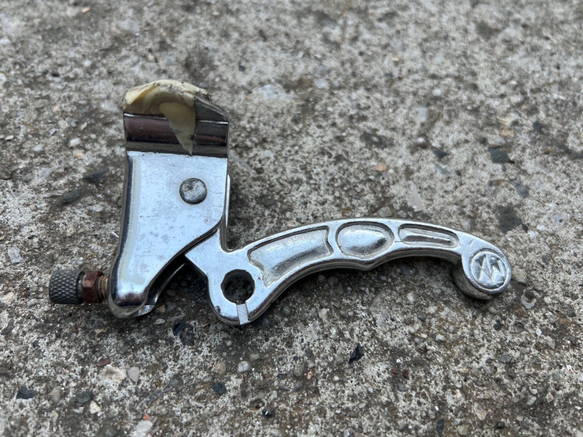 MX Silver Right Rear Brake Lever Vintage BMX Bike Retro Freestyle OG  - Image 2