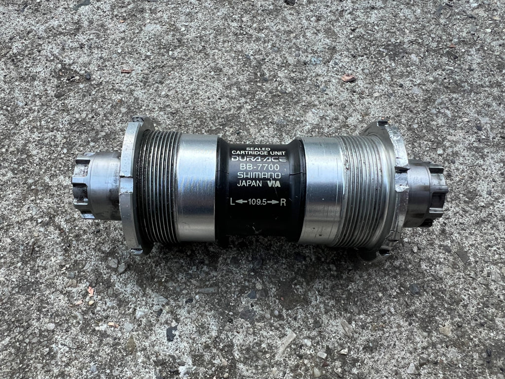 RE GREASED Shimano Dura Ace BB-7700 109.5mm Octalink V1 English Bottom Bracket - Image 2