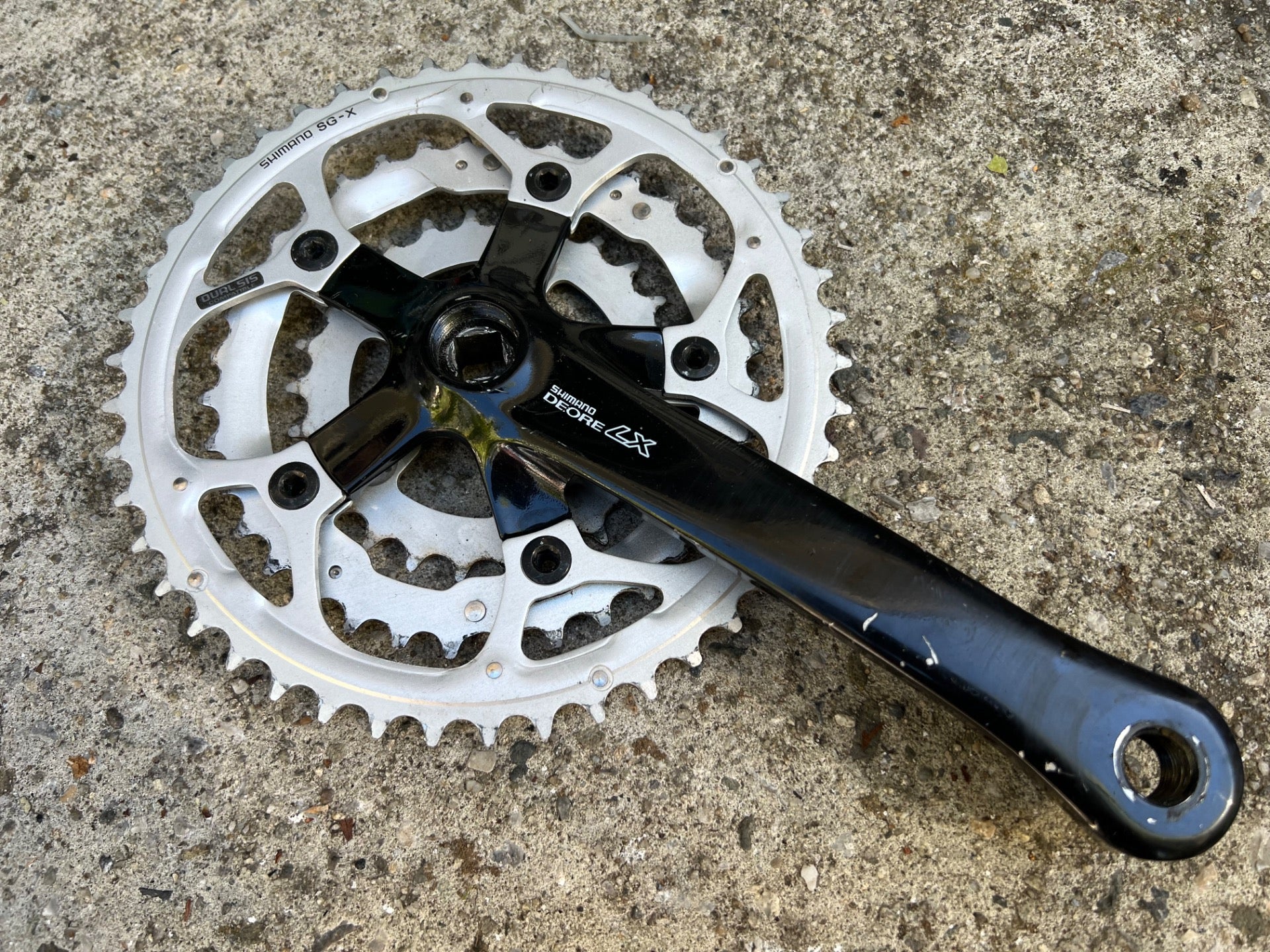 Shimano Deore LX FC-M560 175mm Crankset 46-36-26T Triple Black Vintage MTB Retro - Image 2