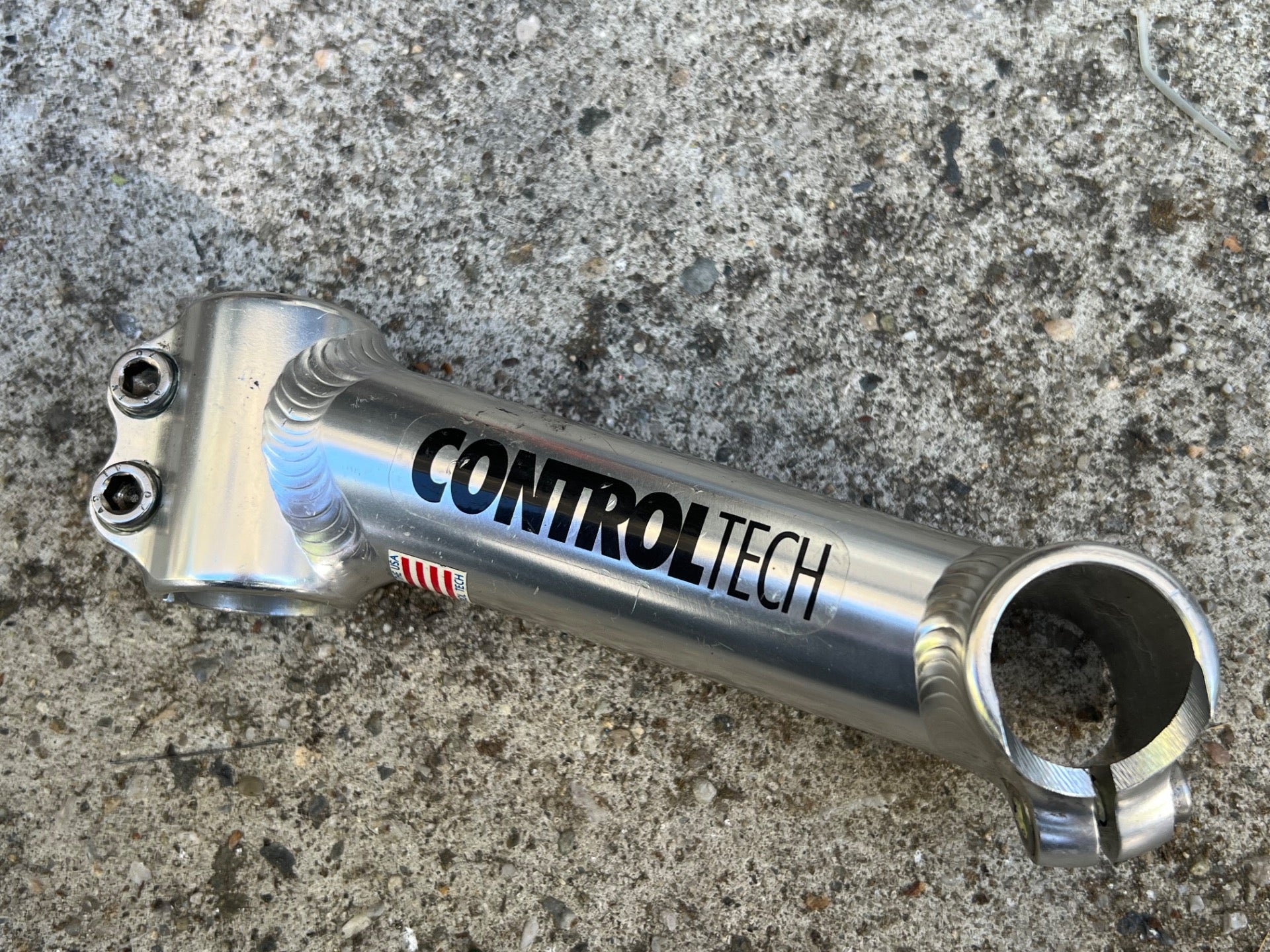 Control Tech 1” Threadless 130x26.0mm Stem Vintage Road Bike Track Silver Drop  - Image 2