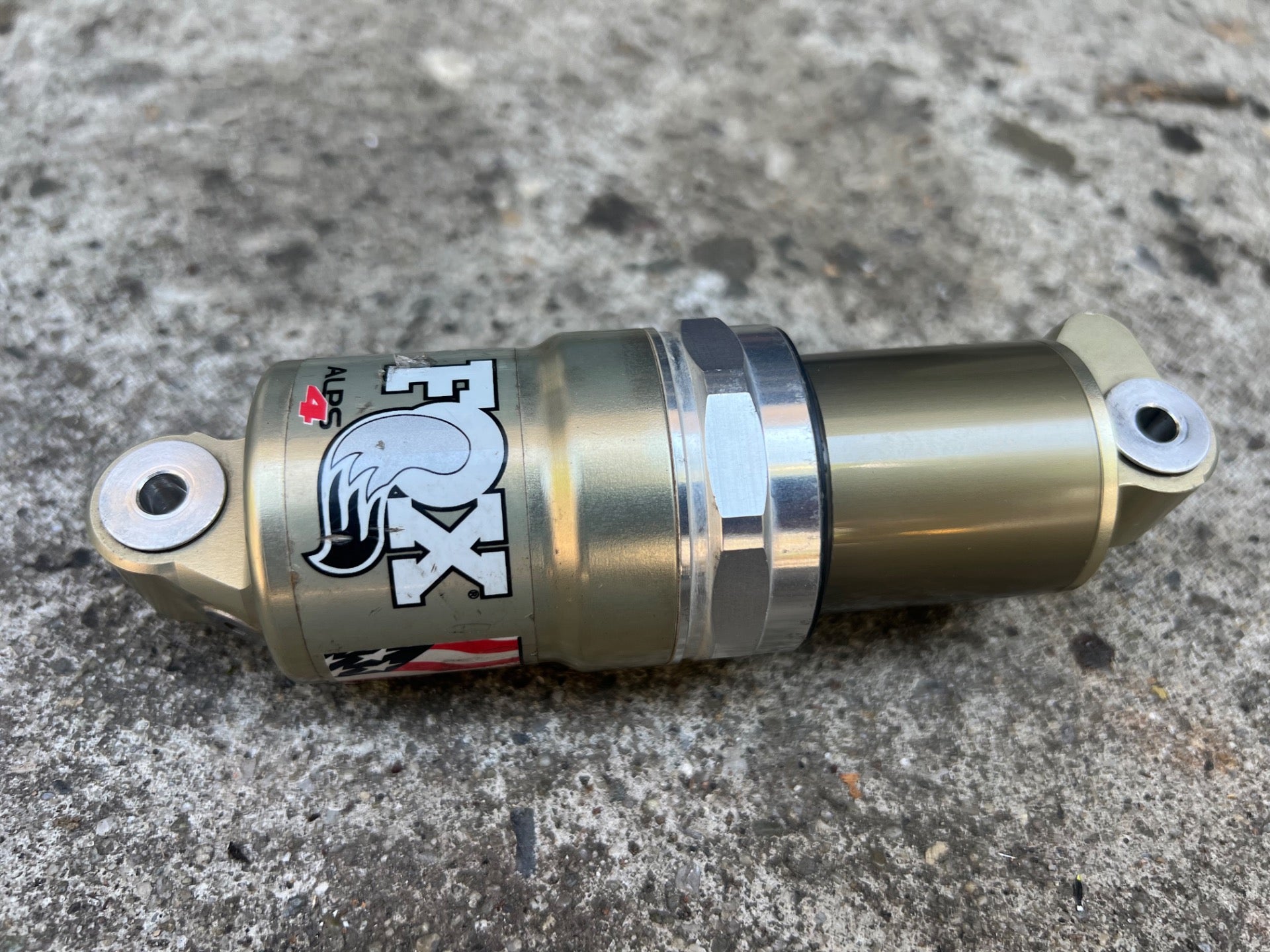 WORKING! FOX Alps 4 Rear Shock 5.5in Gold Silver Vintage MTB Suspension Mountain - Image 2