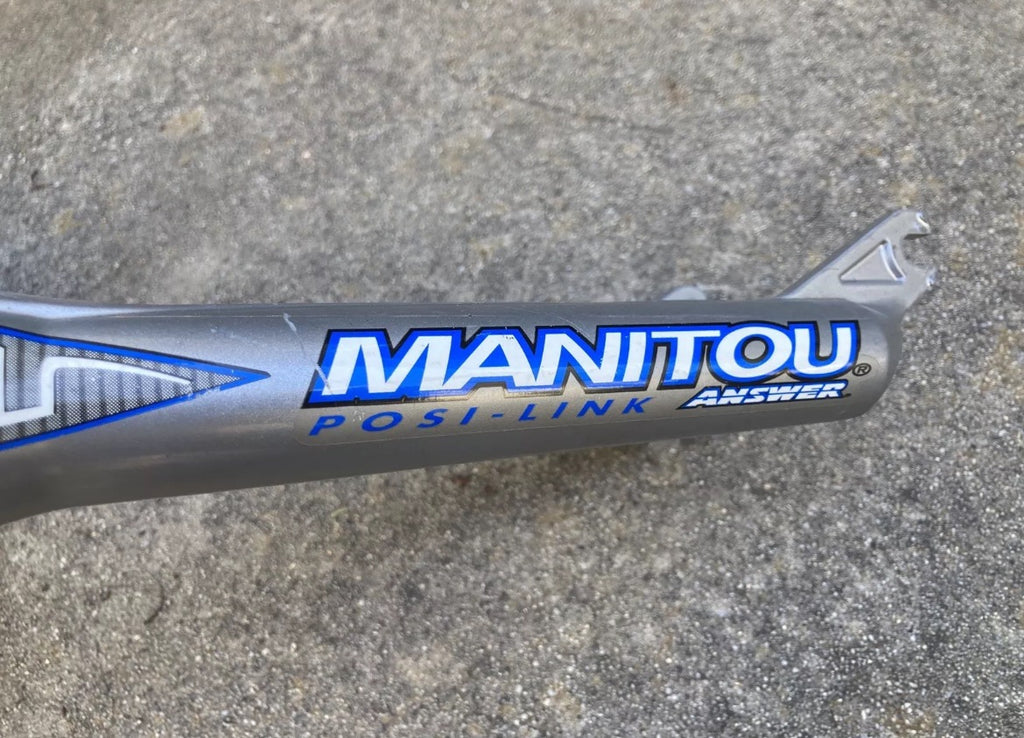 Used Manitou Mach 5 Comp XC Fork Lowers Silver Gray 26” Vintage MTB 28.6mm Bushings-Bicycle Bin