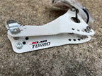 Used XLAB Turbo Triathlon Dual Bottle Cage Mount White Racing Road Bike TT TRI Alloy-Bicycle Bin