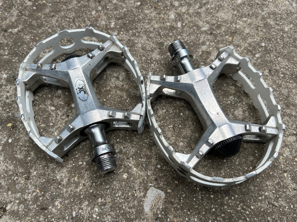 Suntour XC-II White 9/16” Pedals Vintage Retro Bike Mountain MTB ATB XC2  - Image 2