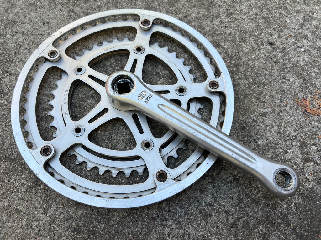 SR Apex 165mm Drive Side Right Crank Arm Vintage Road Touring Bike 40/52 Rings  - Image 2