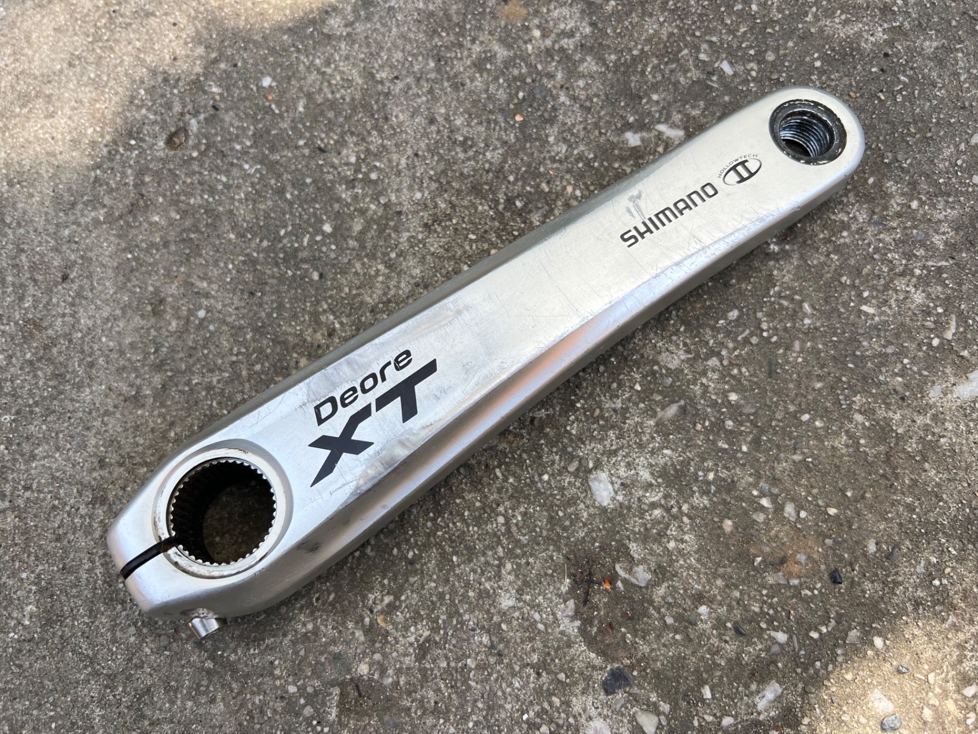 Shimano Deore XT 175mm FC-M770/771-K Non Drive Side Left Crank Arm MTB Silver  - Image 2