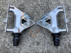 Used Shimano PD-A550 Toe Clip Pedals Vintage Road Retro Bike Eroica Silver Alloy-Bicycle Bin
