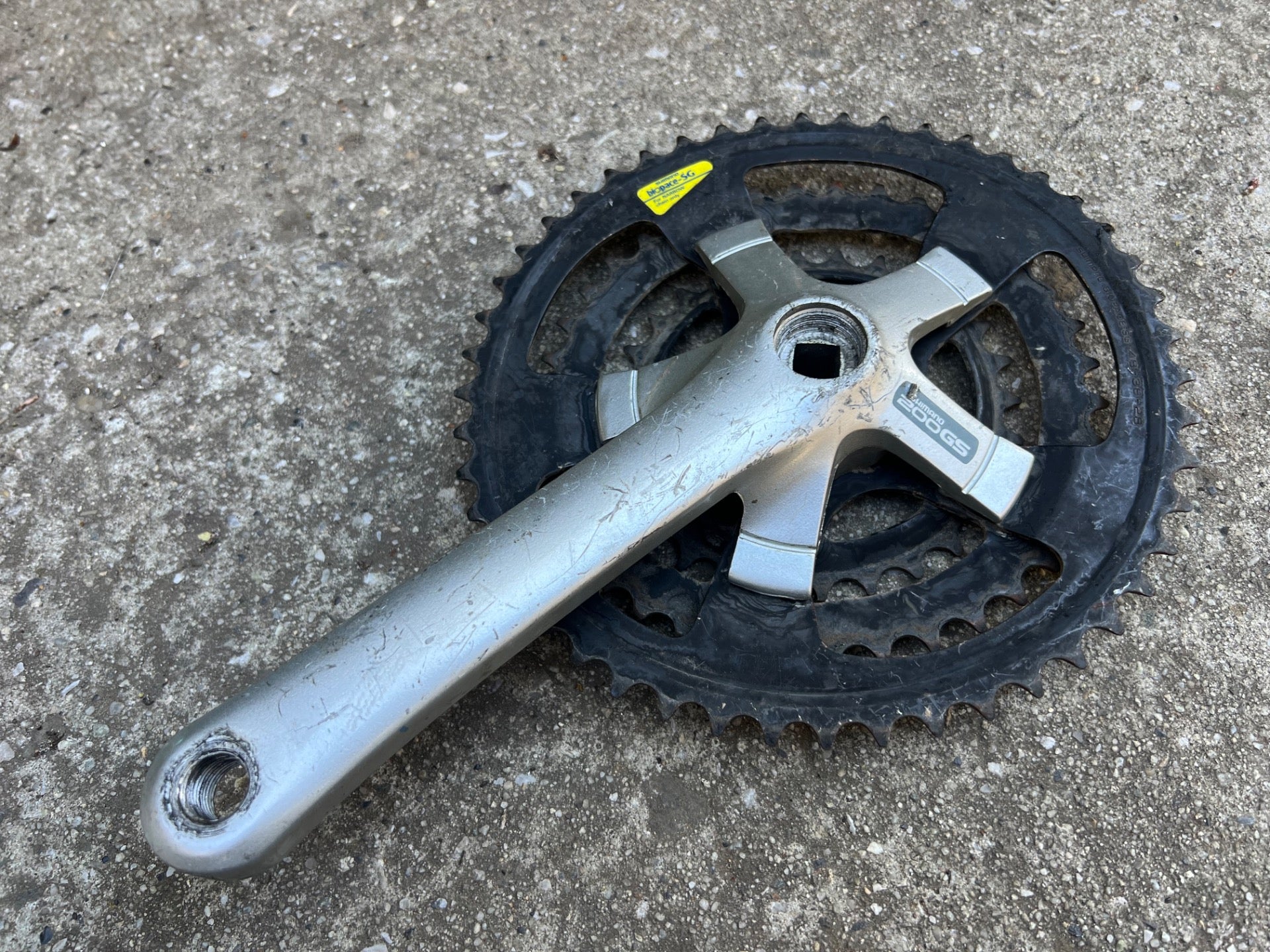 Shimano 200GS FC-M202 170mm 48-38-28T Triple Drive Side Crank Arm Square Taper - Image 2