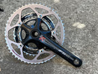Used FSA SLK Carbon Triple Crankset 30-39-50T 10 Speed 170mm Road GXP Touring Gravel-Bicycle Bin