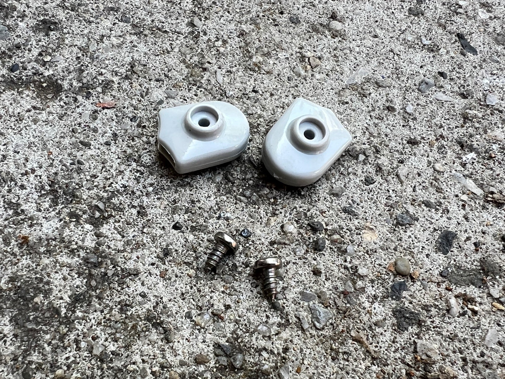 NOS NEW Campagnolo Toe Strap Buttons Light Gray White Eroica Vintage Road Bike  - Image 2