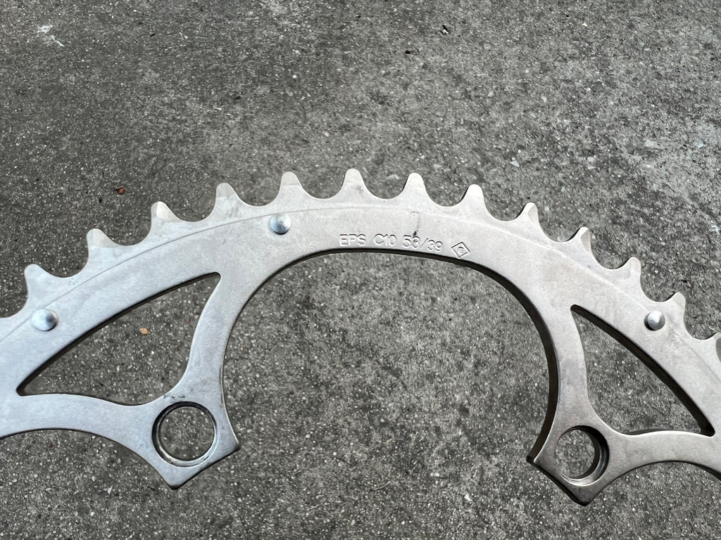 NOS NEW Campagnolo 53T Tooth 135BCD 10 Speed Chainring EPS Silver Gray Big Ring  - Image 2