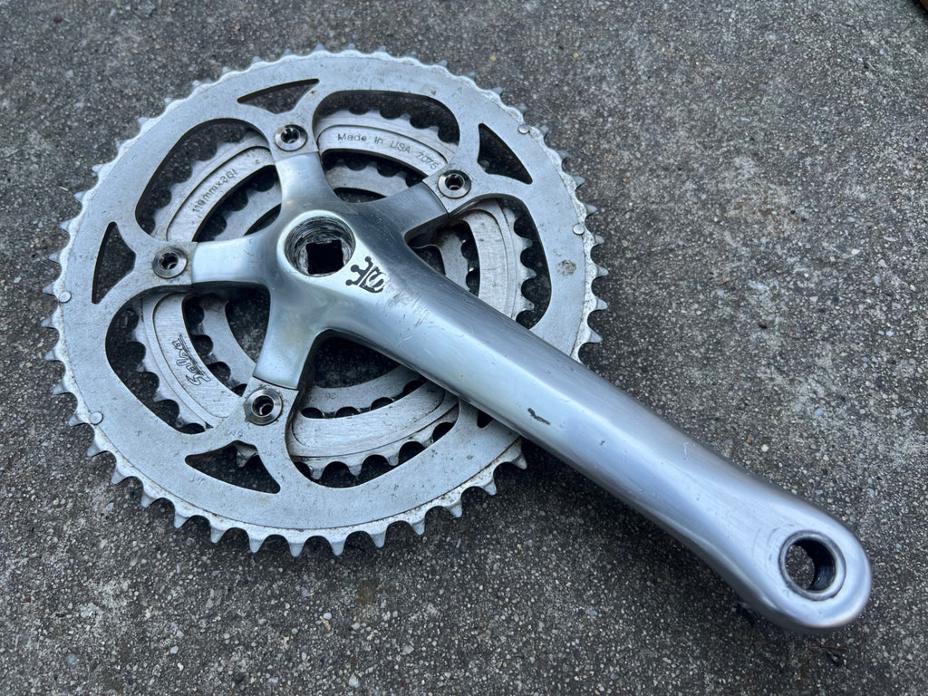 Sugino XD2 Triple Crankset 175mm 26-36-48 Retro Gravel Road Silver Square Taper - Image 2