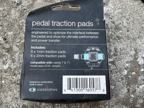 NEW Crankbrothers Traction Pads For Candy 7 & 11 2016+ Black Clipless MTB-Bicycle Bin