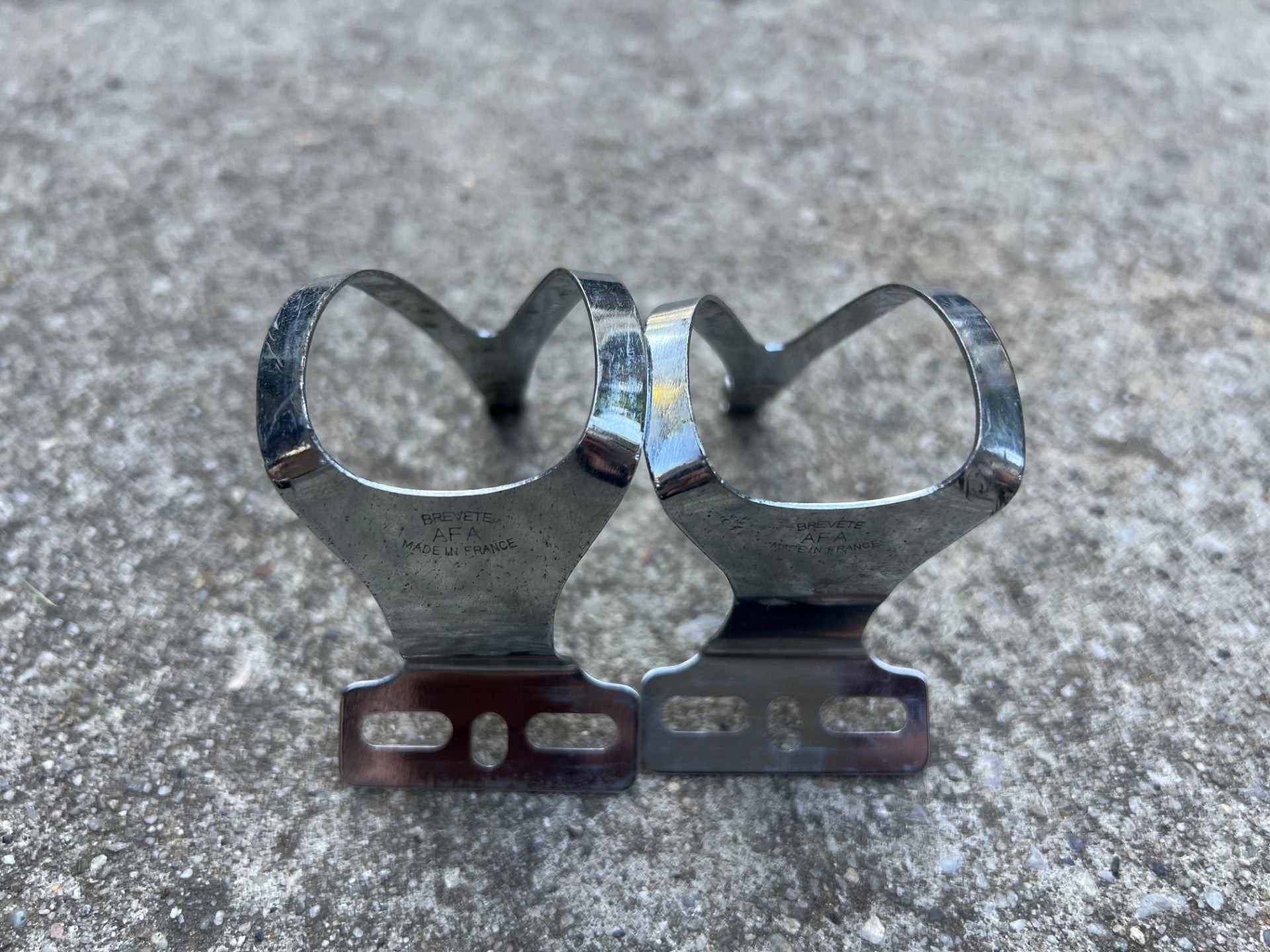 Christophe Special Toe Clips Size Medium M Vintage Retro Eroica Chrome Touring - Image 2