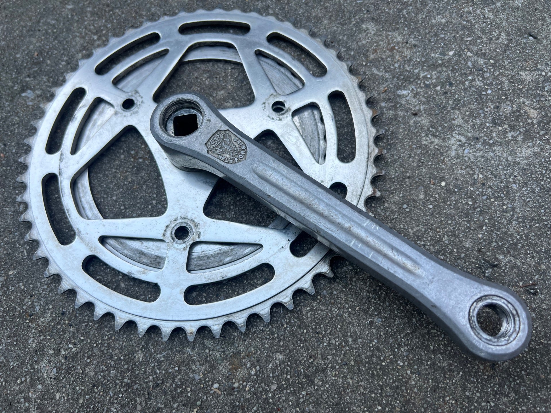 SR Melt Forged Crankset 3 Bolt 39/52 Double Vintage Road Bike Touring  - Image 2