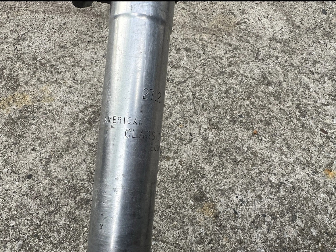 American Classic Seatpost 27.2x240mm Vintage MTB Mountain Bike ATB Retro Silver  - Image 2
