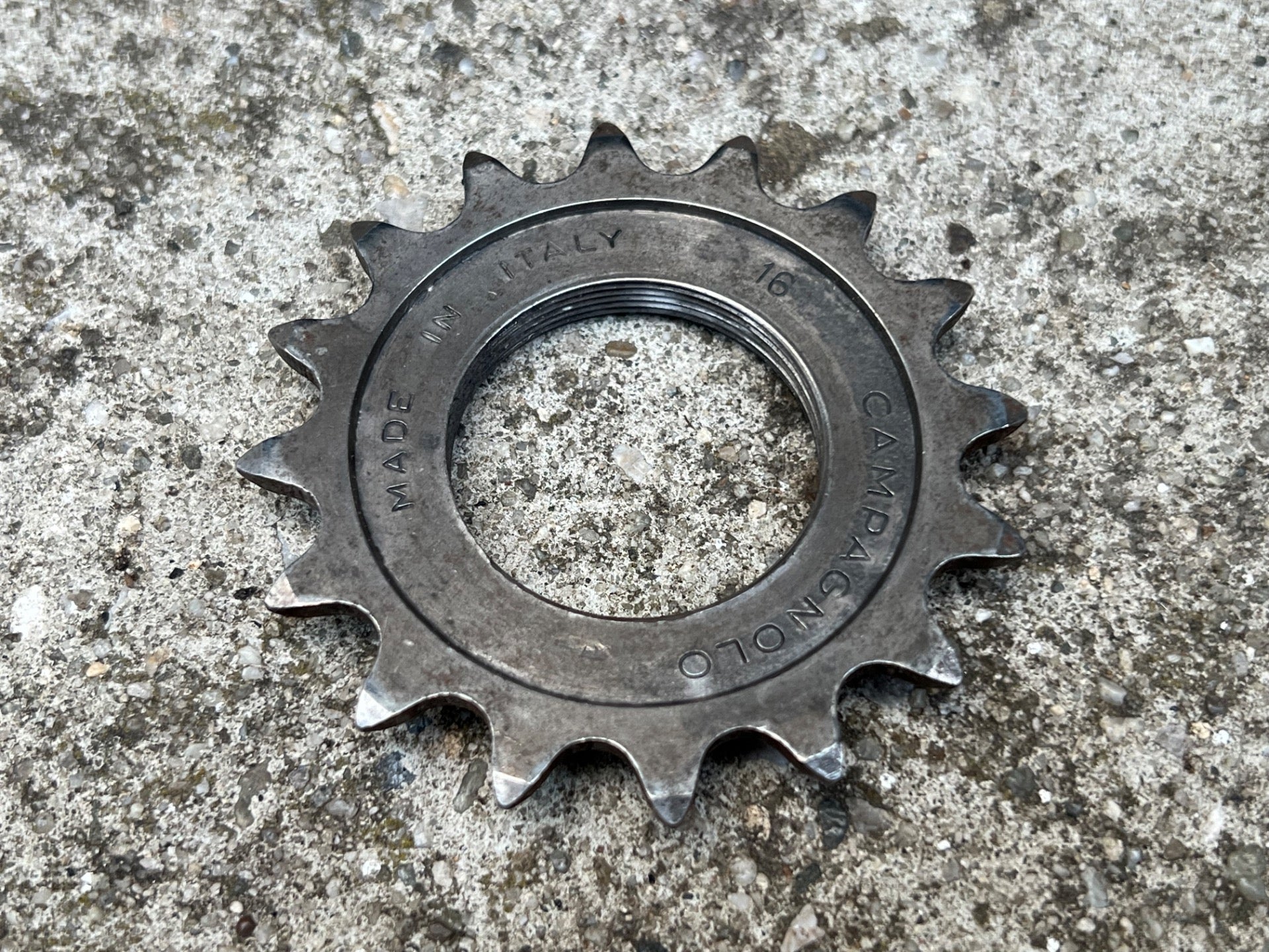 Campagnolo Vintage 16T 1/8in Fixed Cog English Thread Track Bike Retro Steel  - Image 2