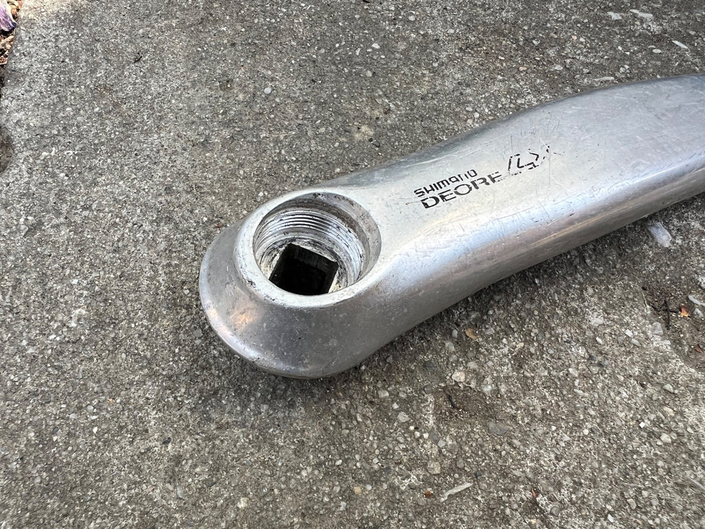 Used Shimano 175mm Non Drive Side Left FC-M569 Deore LX Crank Arm Vintage Retro MTB-Bicycle Bin