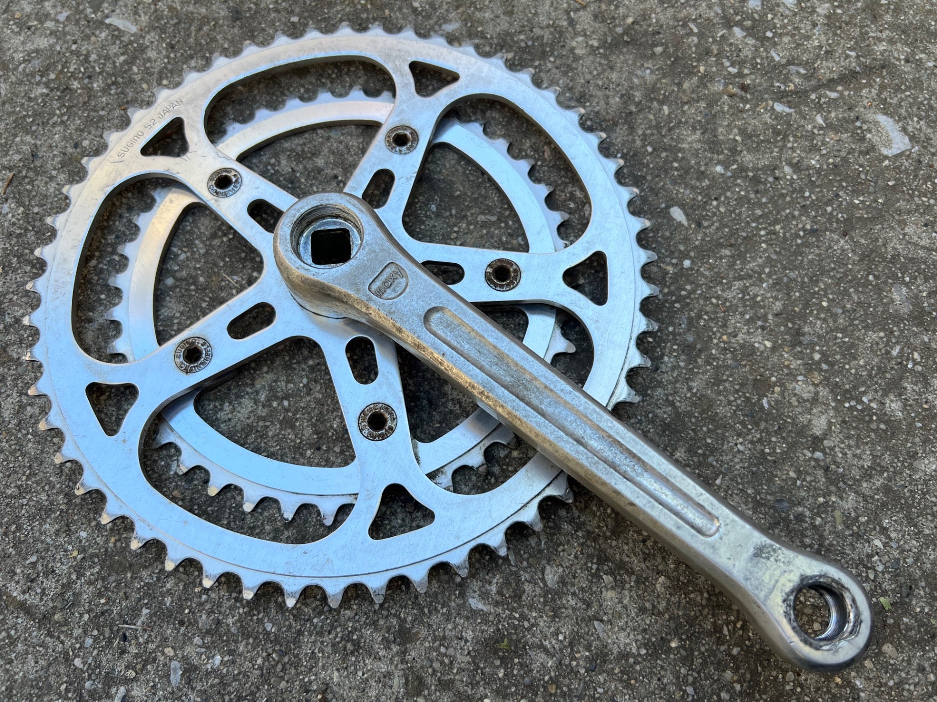 Sugino Maxy Crankset 171mm 40/52T Double Square Taper Vintage Retro Road Touring - Image 2