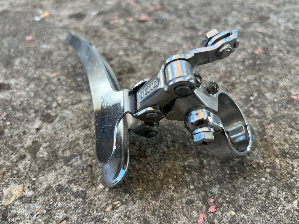 Suntour AG Tech 28.6mm Bottom Pull Front Derailleur Alpine Gear Double Vintage  - Image 2