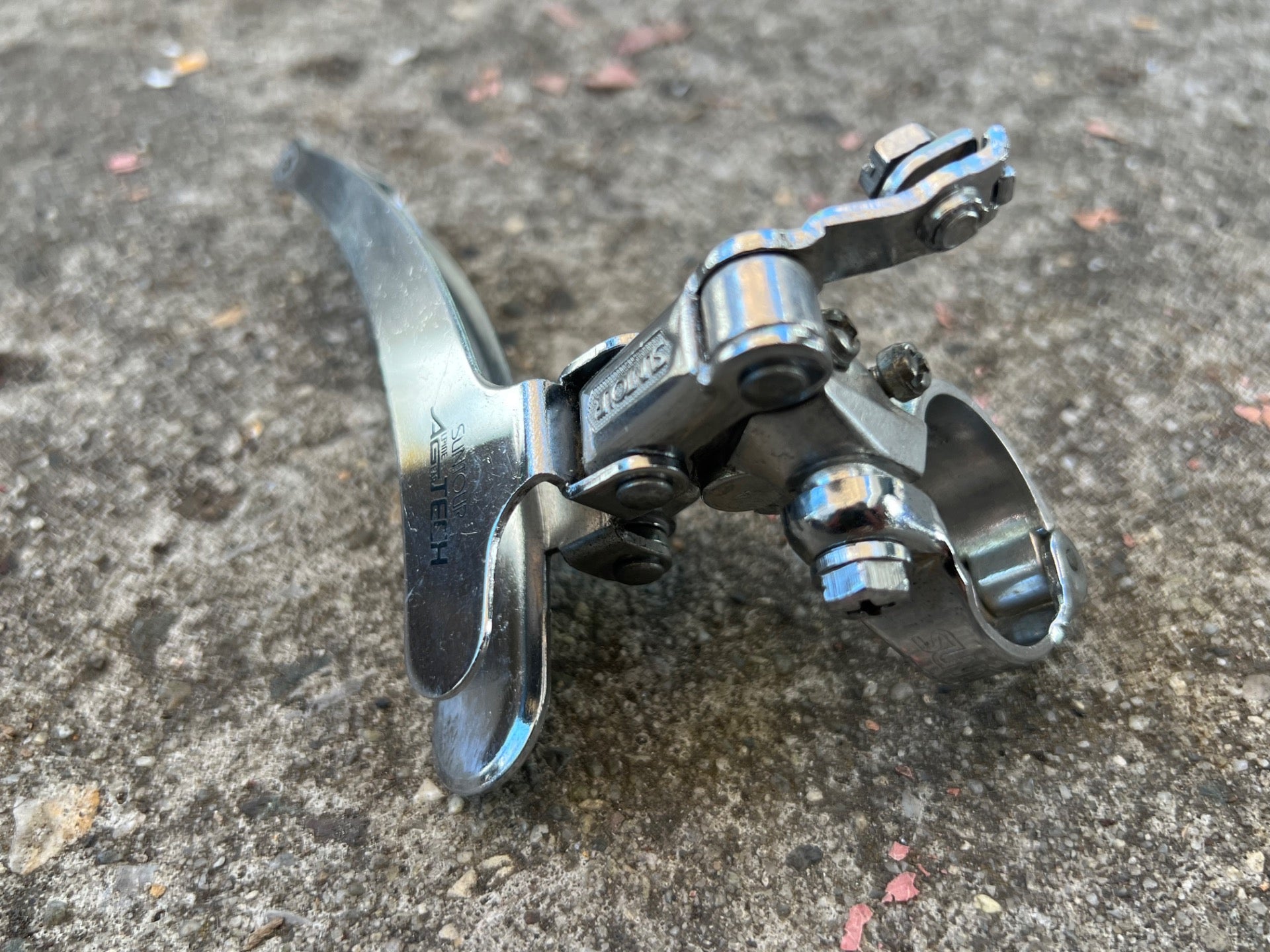 Suntour AG Tech 28.6mm Bottom Pull Front Derailleur Alpine Gear Double Vintage  - Image 2