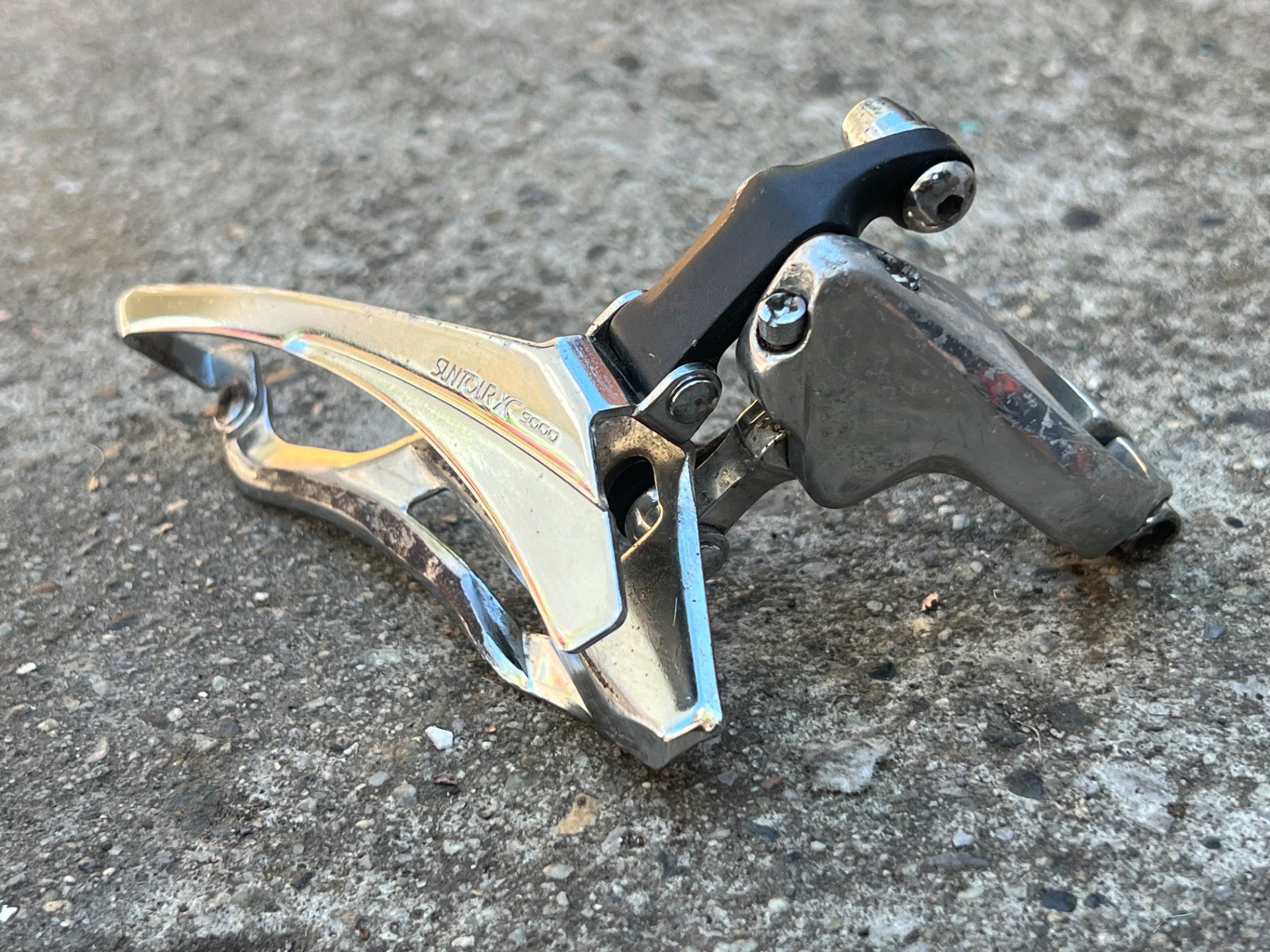 Suntour XC9000 28.6mm Bottom Pull Front Derailleur Vintage MTB Triple Retro Bike - Image 2