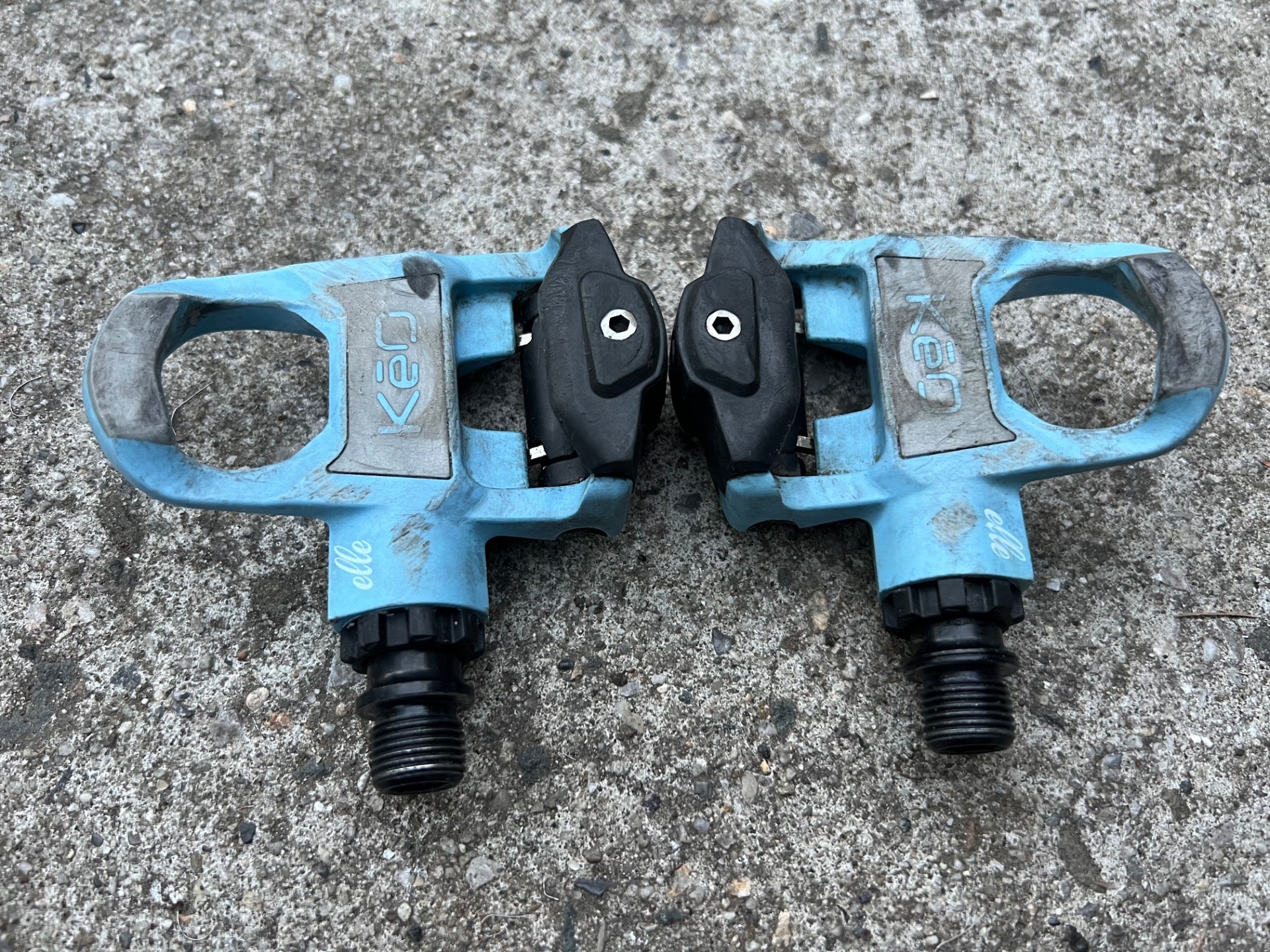 Look KEO Elle Sprint Clipless Pedals Blue Road Bike Gravel Cycling Black  - Image 2