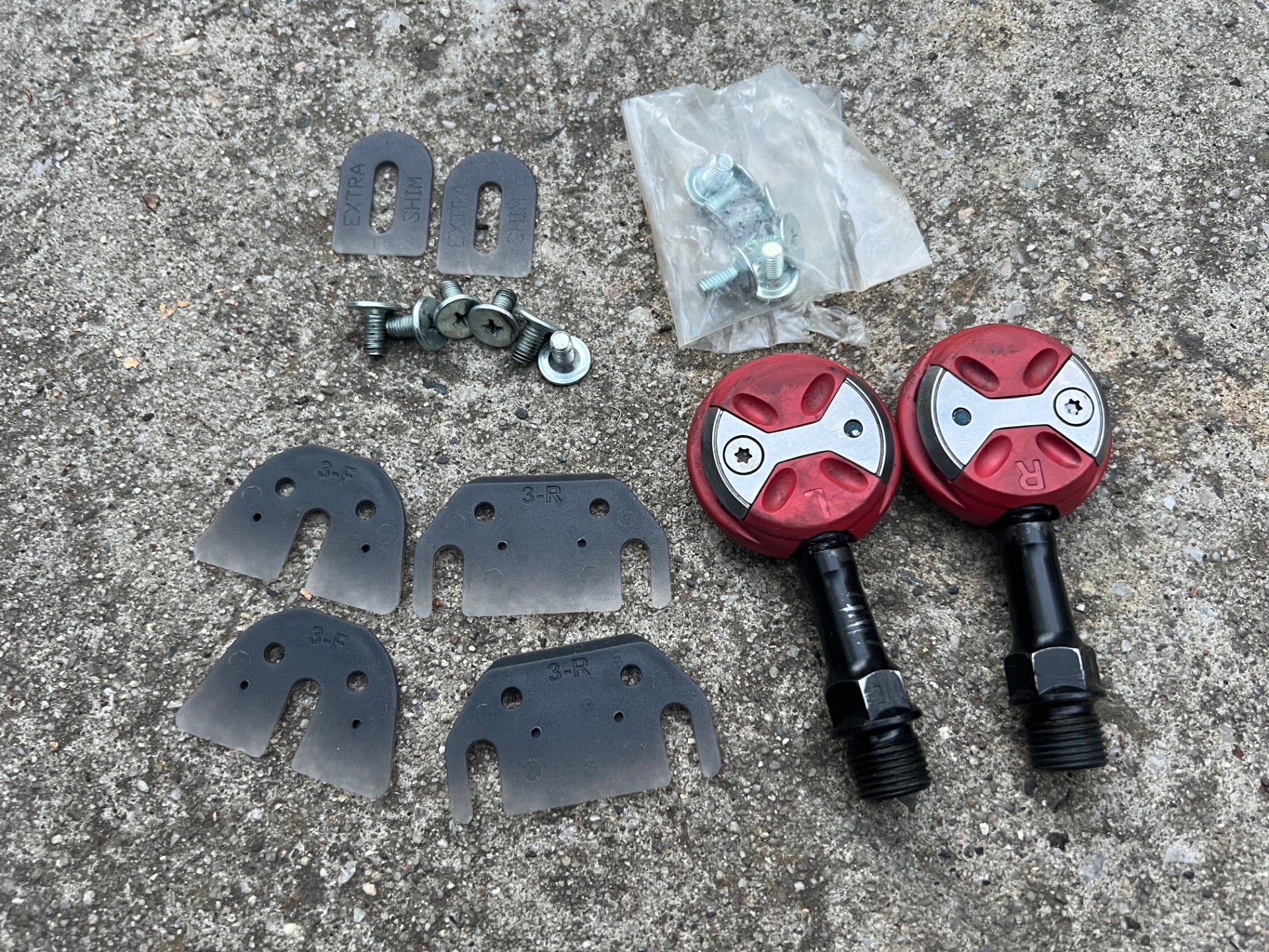 Speedplay Light Action Pedals & Shims Clipless Red Road Bike Bolts Gravel MTB XC - Image 2