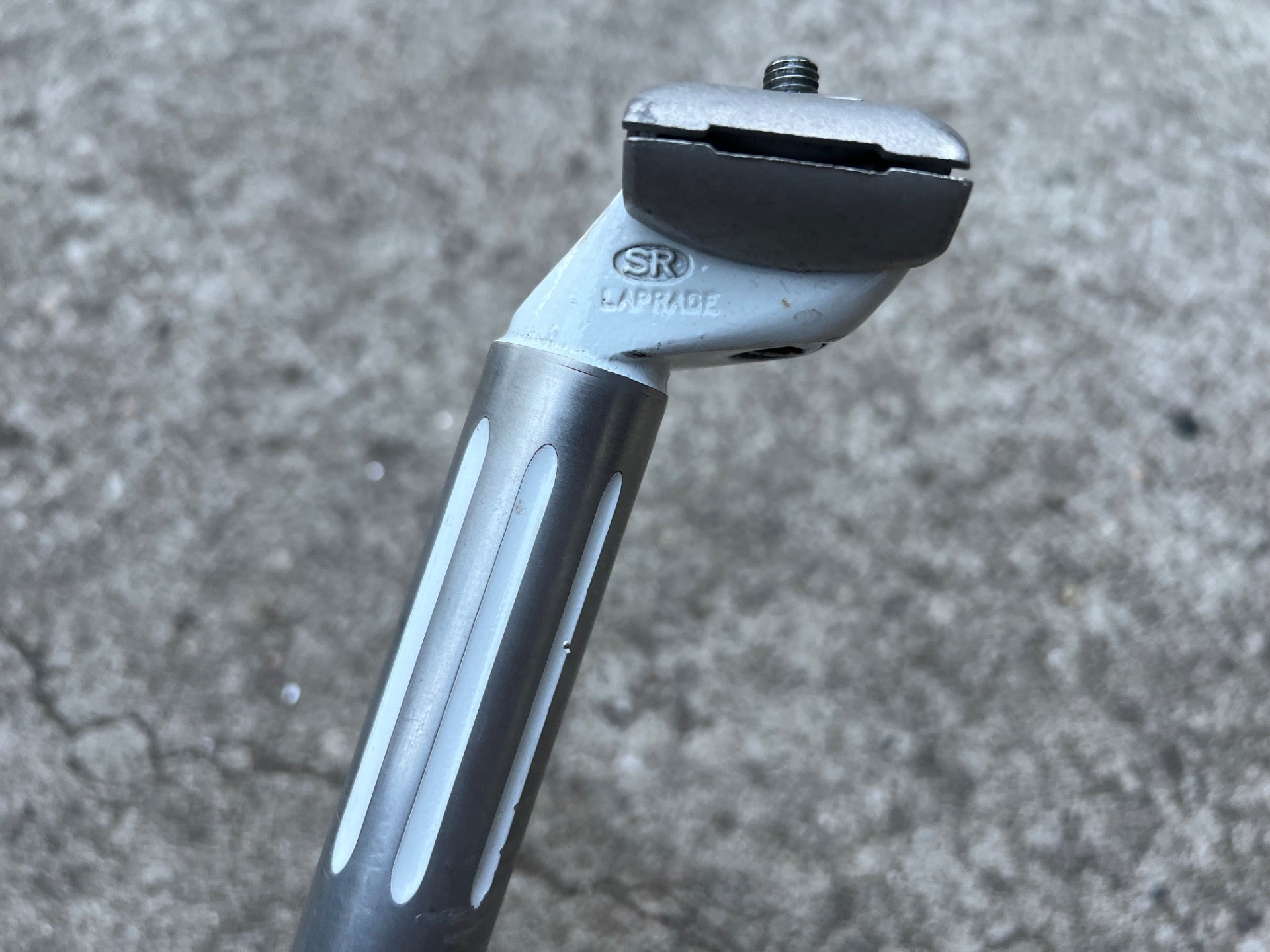 SR Laprade 26.0x220mm Seatpost Vintage Road Touring Bike White Silver Gray Retro - Image 2
