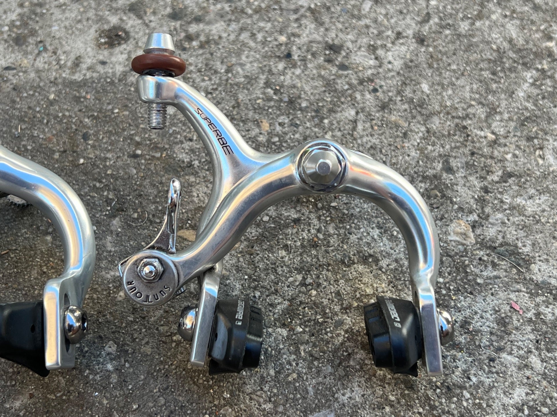 MINT Suntour Superbe Brakes Brake Set Vintage Road Bike Silver Touring Side Pull - Image 2