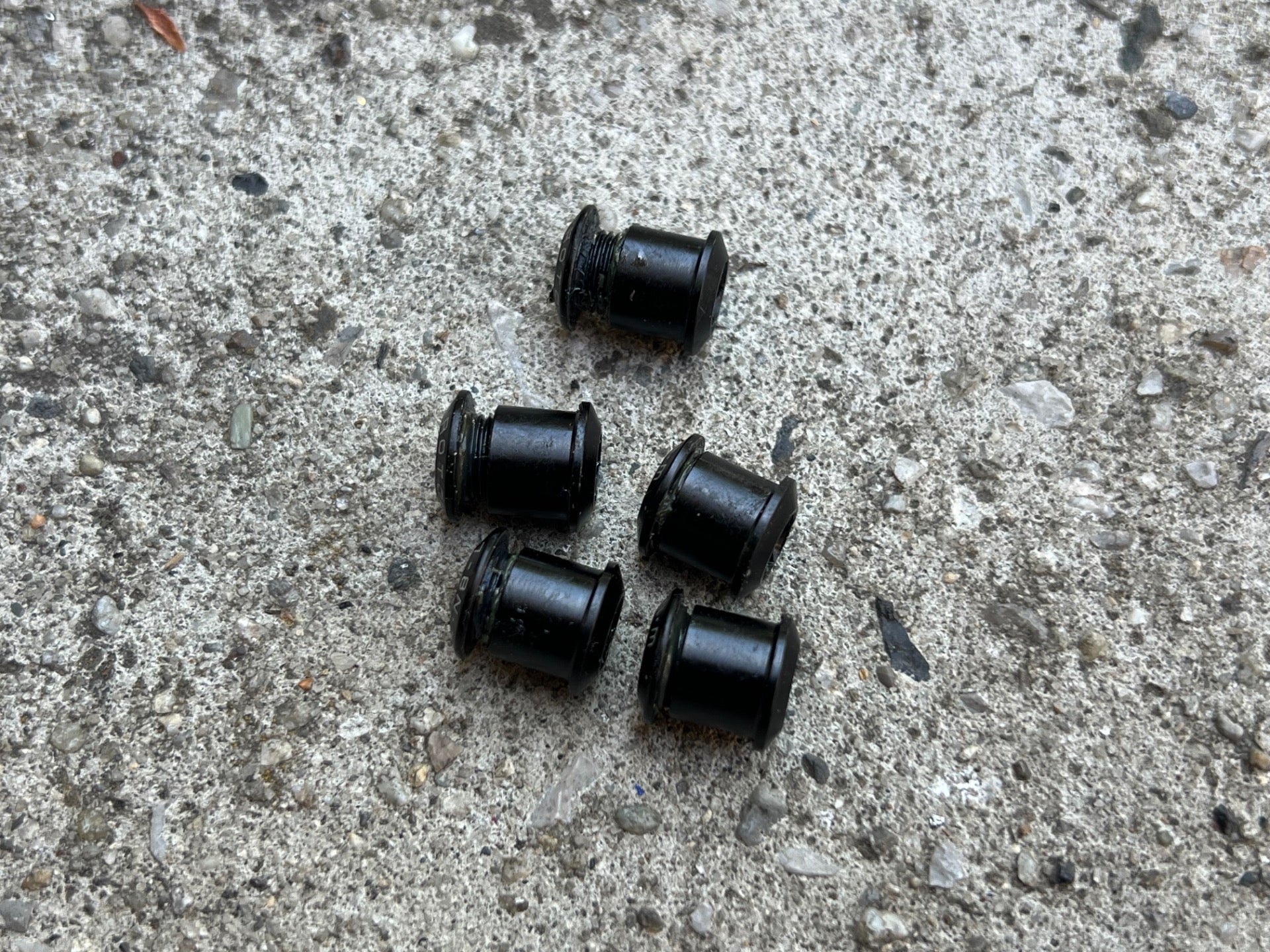Rotor Replacement Chainring Bolt & Nut Set 5 Bolt Black For Double Aluminum - Image 2