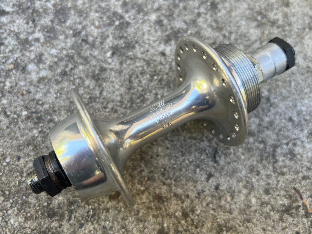 Sansin 126mm 40H Hole Rear Hub Vintage Road Touring Bike Silver Aluminum English - Image 2