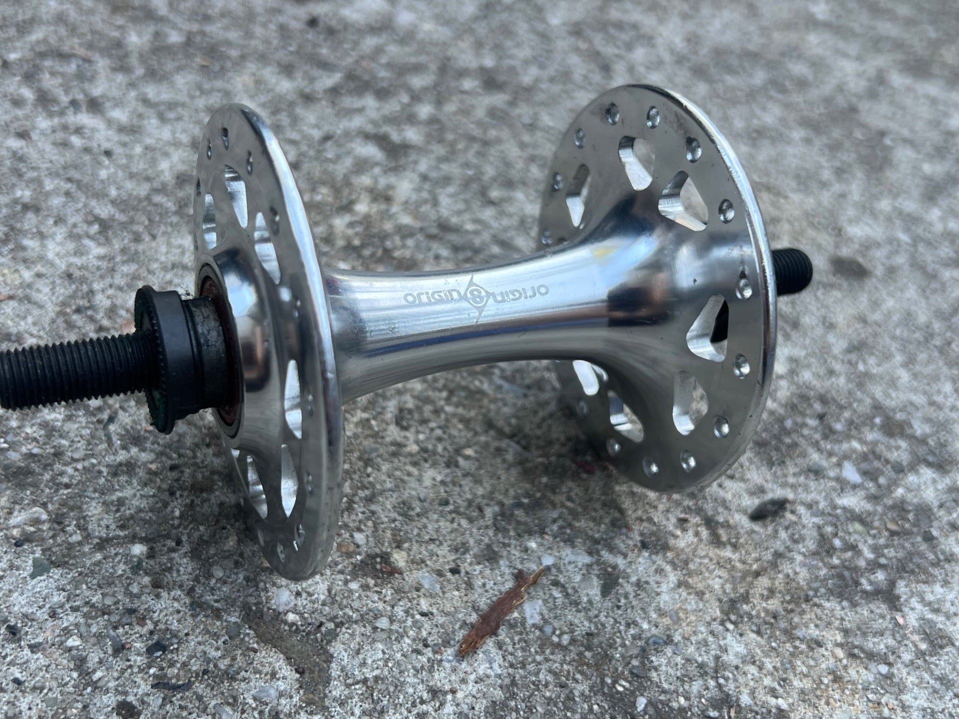 Origin 8 32H Hole Track Fixie Road High Flange Front Hub Silver Sealed Bearing - Image 2