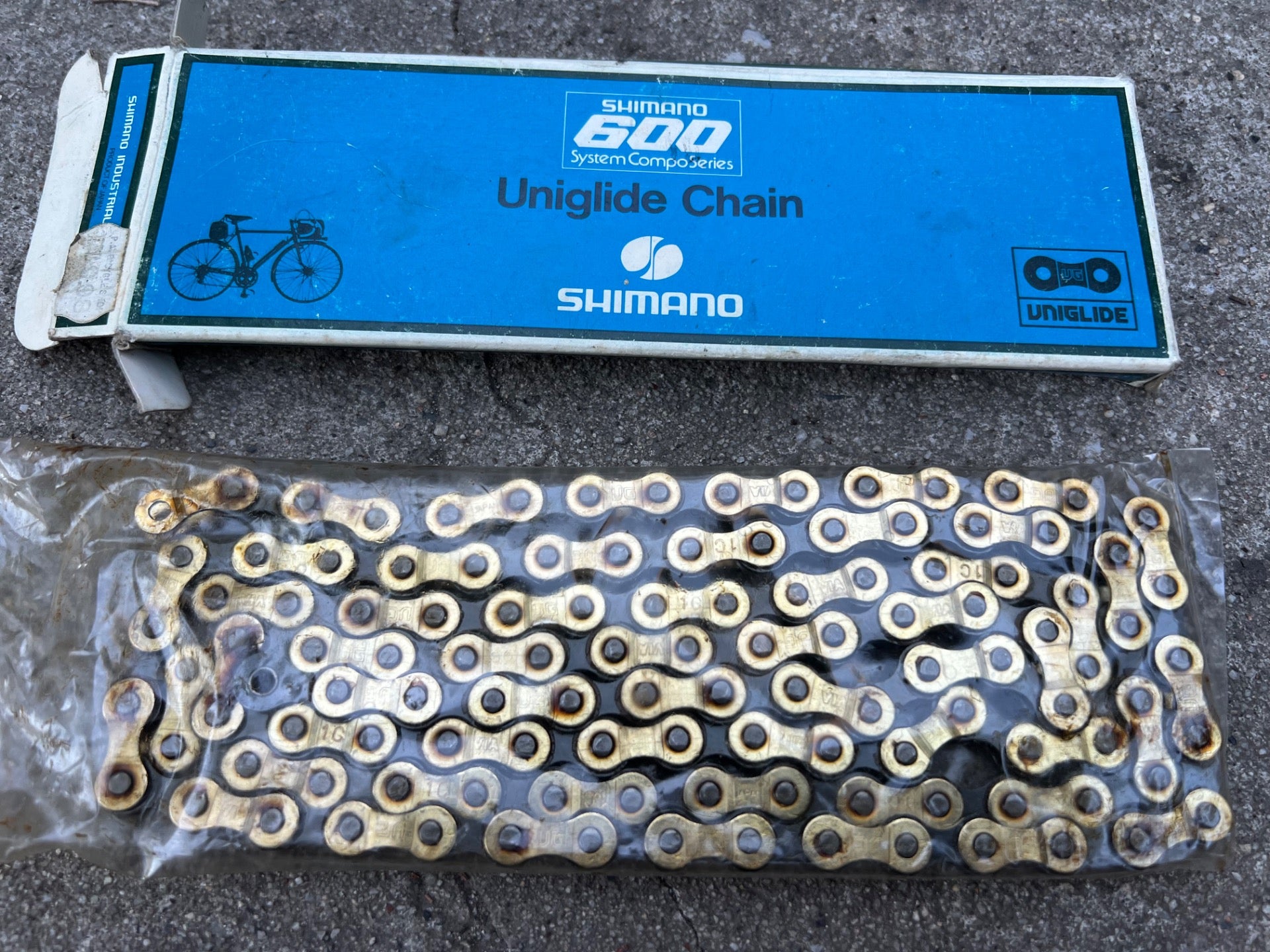 NOS Shimano 600 Uniglide Chain Gold 116L 6 Speed Vintage Road Touring Bike Retro - Image 2