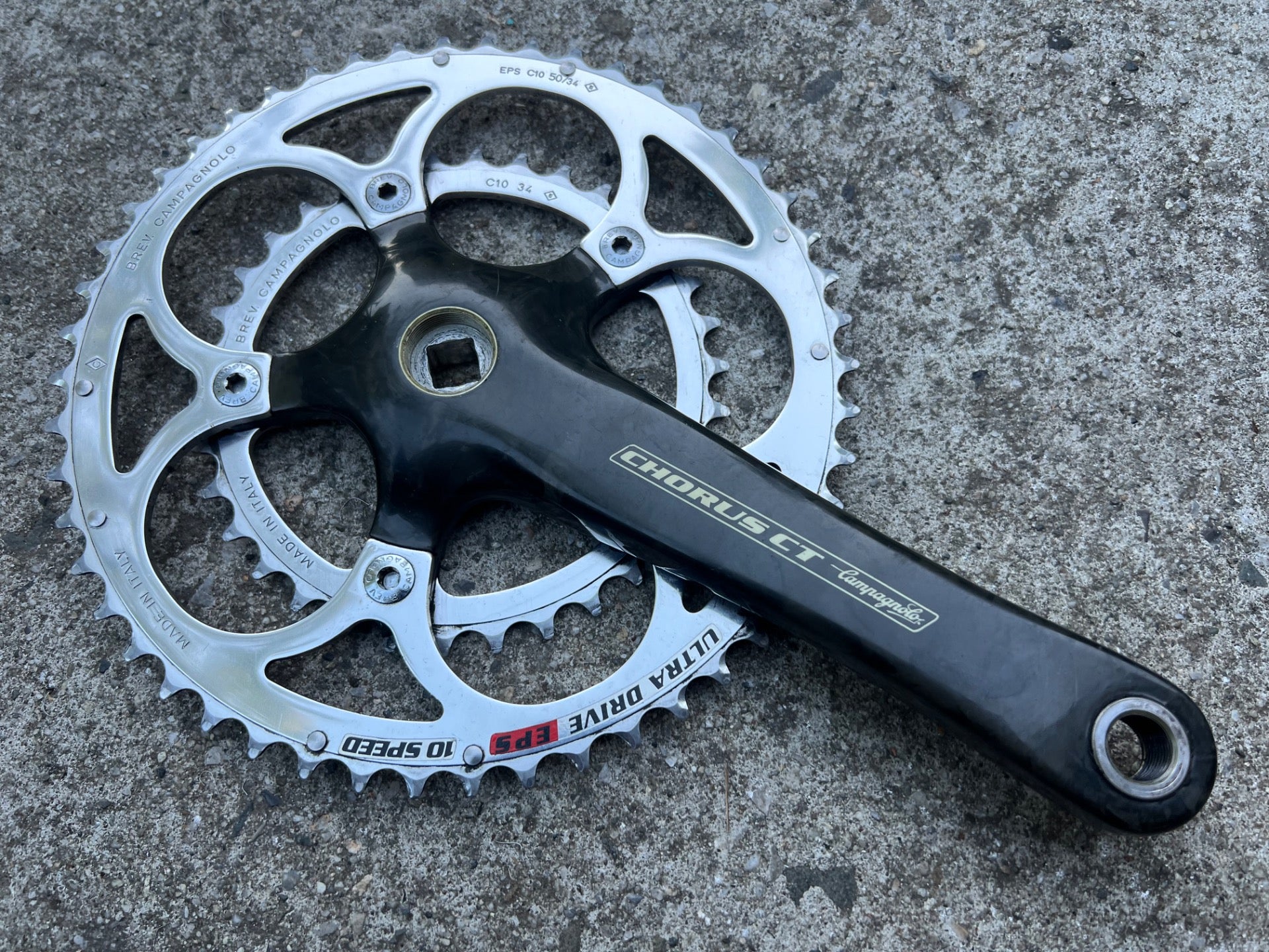 Campagnolo Chorus CT 175mm 50/34T Carbon Crankset Double Road 10 Speed EPS Black - Image 2
