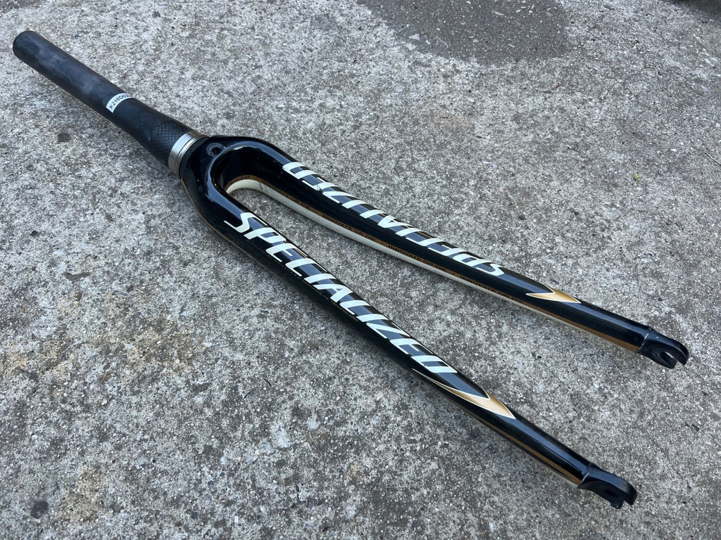 Specialized FACT 700c Carbon Fork 1 1/8” to 1 1/2” 8” Tapered Black Gold Road  - Image 2
