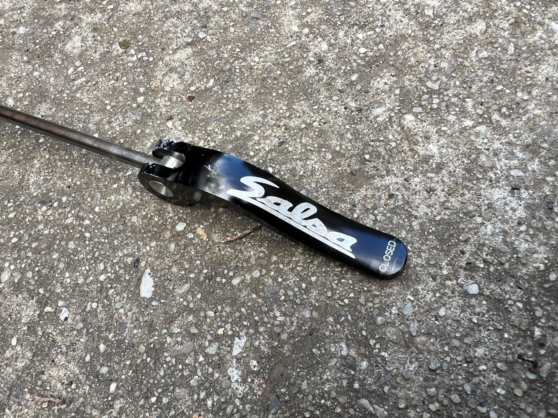 Salsa Titanium 135mm Rear Flip Off Quick Release Skewer Black MTB Mountain CX - Image 2