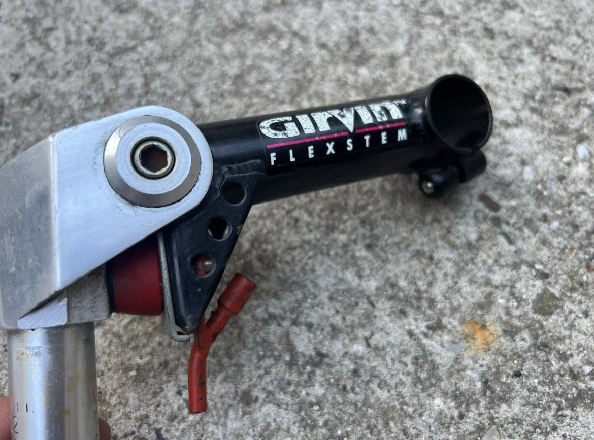 Girvin Flexstem 135mm 25.4mm 1” Steerer Vintage MTB Retro Black Silver Quill - Image 2